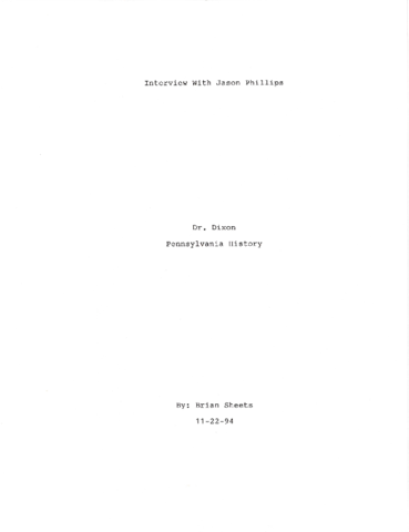 Philips, Jason Interview Transcript