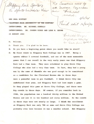 Surkalo, Michael Interview Transcript