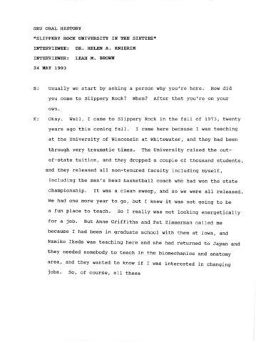 Knierim, Helen Interview Transcript