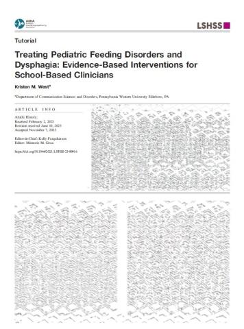 Treating Pediatric Feeding Disorders and Dysphagia:
