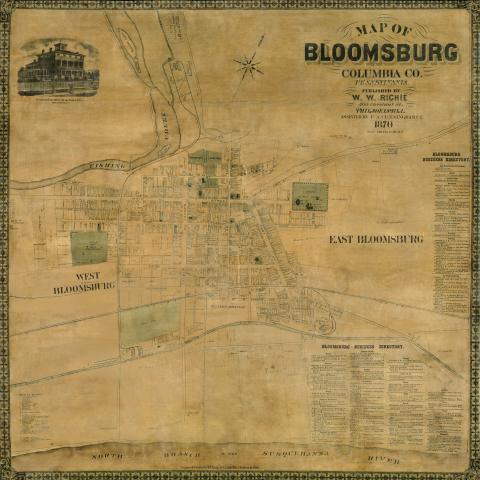 Bloomsburg - Map of Bloomsburg, Columbia Co., Pennsylvania 