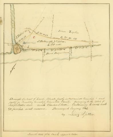 Catawissa - Draught of a tract of land, situate partly in Catawissa Township