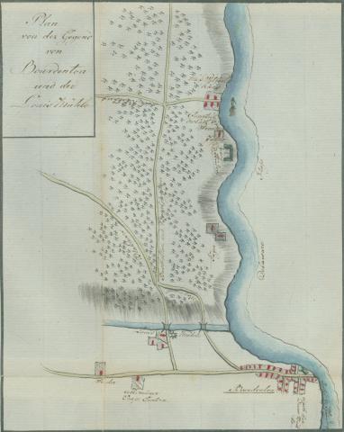 P033 - Plan of the area of Bordentown and the Lewis Mill