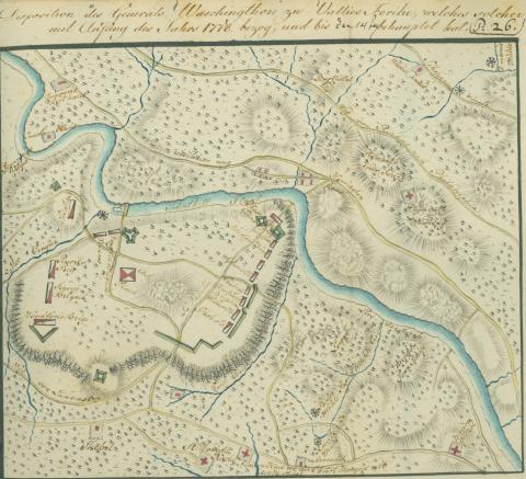 P125 - Disposition of General Washington at Valley Forge, which he occupied at the beginning of the 